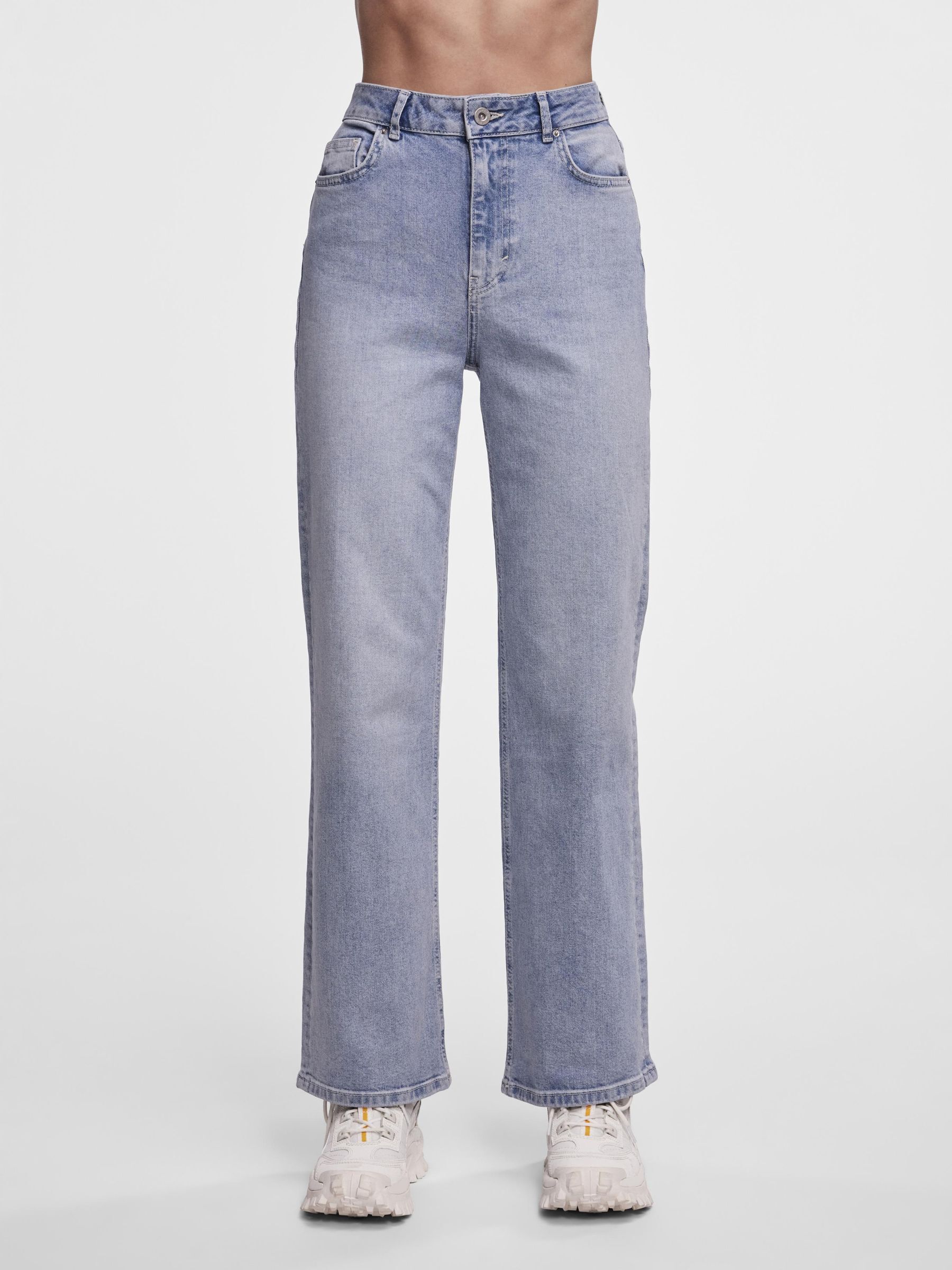 PCHOLLY HW WIDE LEG JEANS Blue PIECES Belgium