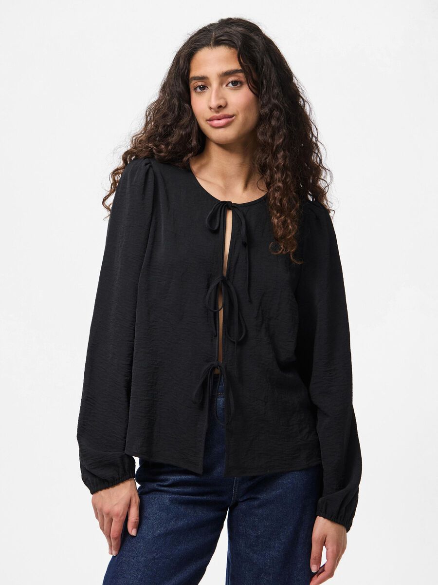 Pieces PCTIFFANY LONG SLEEVED TOP, Black, highres - 17158213_Black_003.jpg