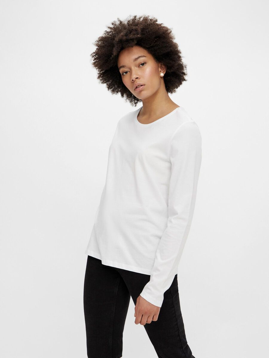 Pieces MANCHES LONGUES BLOUSE, Bright White, highres - 17112469_BrightWhite_003.jpg