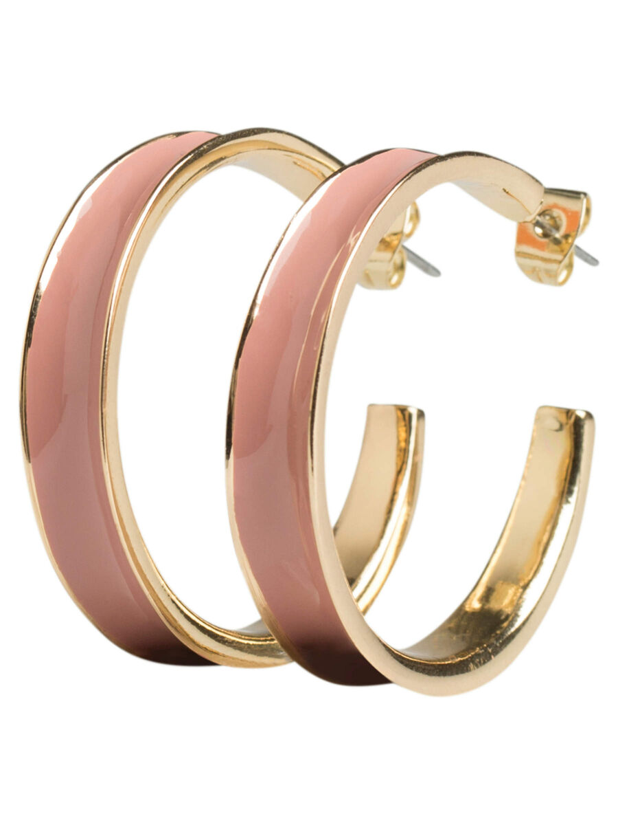 Pieces LARGE COLOURED HOOP EARRINGS, Gold Colour, highres - 17091834_GoldColour_647390_001.jpg
