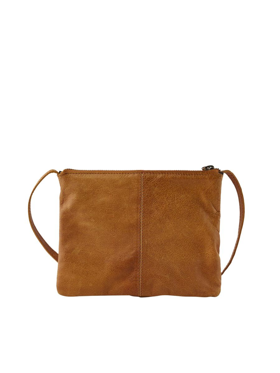 Pieces LEATHER CROSSBODY BAG, Cognac, highres - 17098426_Cognac_002.jpg