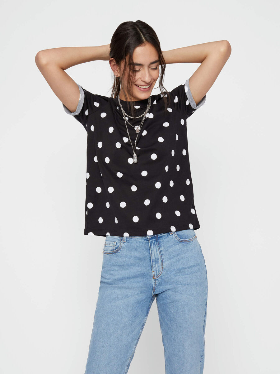Pieces GLANSIG PRICKIG BLUS, Black, highres - 17096049_Black_744360_003.jpg