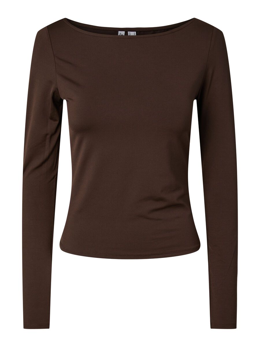 Carousel image 5 PCMELLY BOATNECK TOP, Hot Fudge