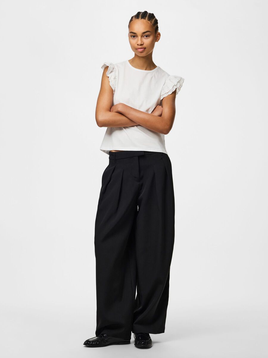 Product carousel image - PCPANDRIA BRODERI TOP, Bright White | 1