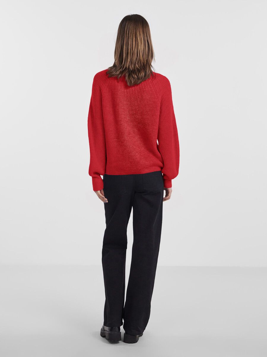 Pieces PCNATALEE KNITTED JUMPER, Poppy Red, highres - 17139855_PoppyRed_004.jpg