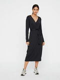 Pieces FAUX-WRAP MIDI DRESS, Black, highres - 17099577_Black_003.jpg