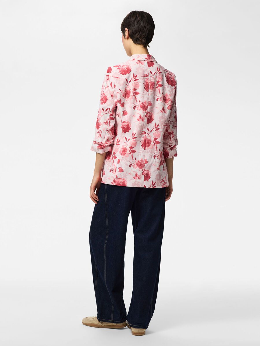 Product carousel image - PCBOSELLA 3/4 PRINTED BLAZER, Cloud Dancer | 2