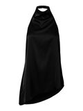 Product image thumbnail - PCFESTA HALTERNECK SATIN TOP, Black | 6
