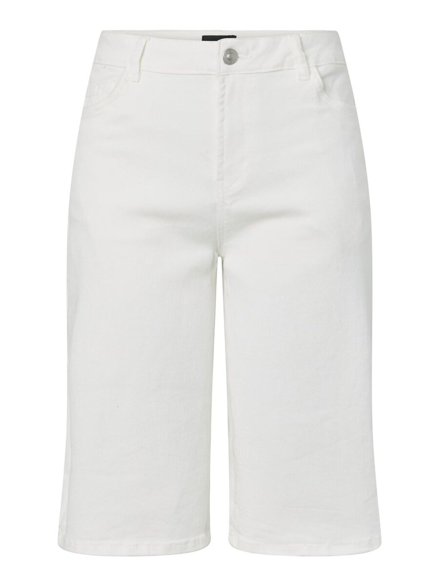 Pieces PCSALUME DENIM JORTS, Bright White, highres - 17158199_BrightWhite_001.jpg