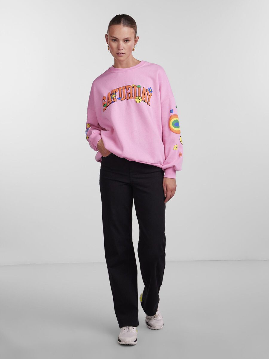 Carousel image - PCDINNA SWEATSHIRT, Begonia Pink | 3
