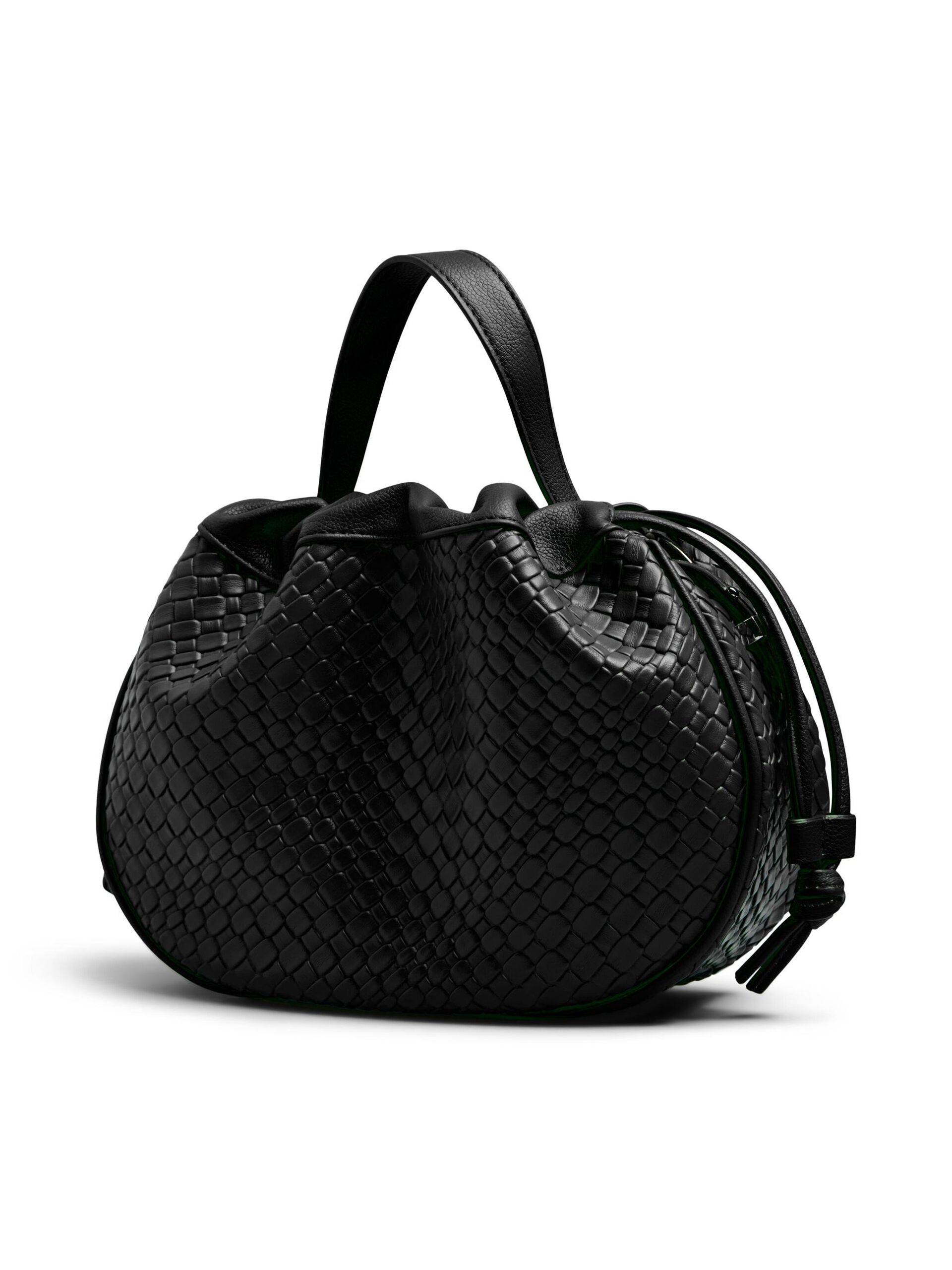 Carousel image - LARGE BRAIDED BALLOON BAG, Black | 4