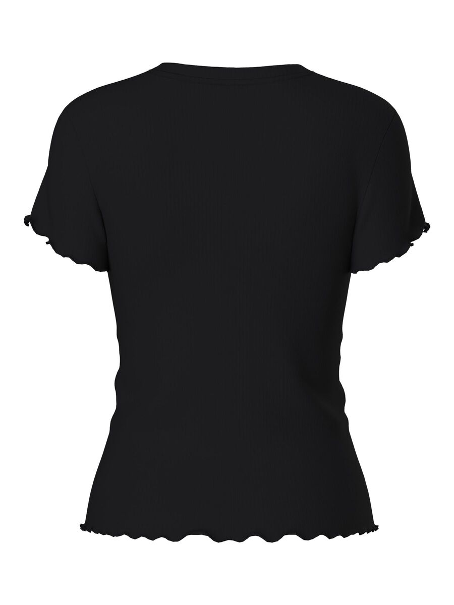 Pieces PCNICCA RIBBED T-SHIRT, Black, highres - 17120085_Black_002.jpg