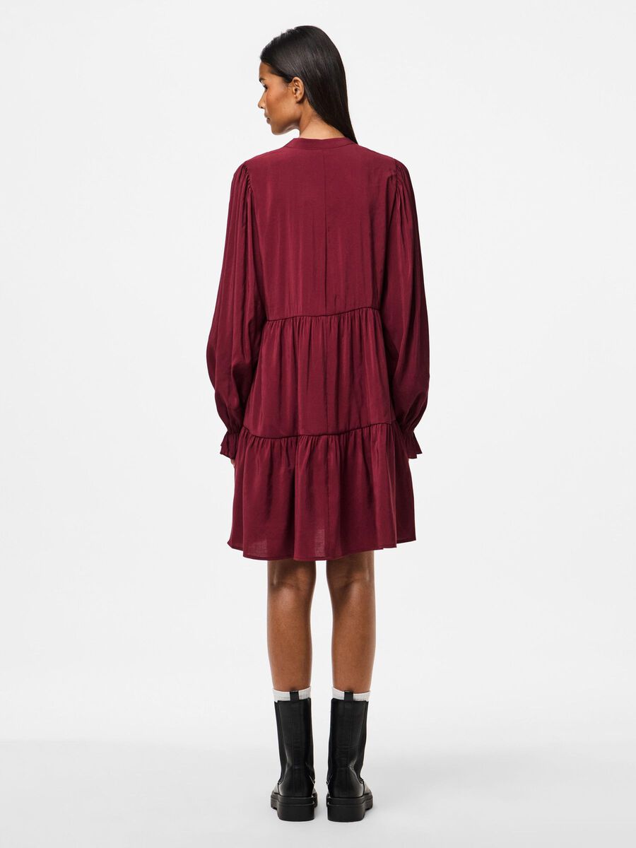 Pieces PCNESSA SHIRT DRESS, Tawny Port, highres - 17160182_TawnyPort_004.jpg