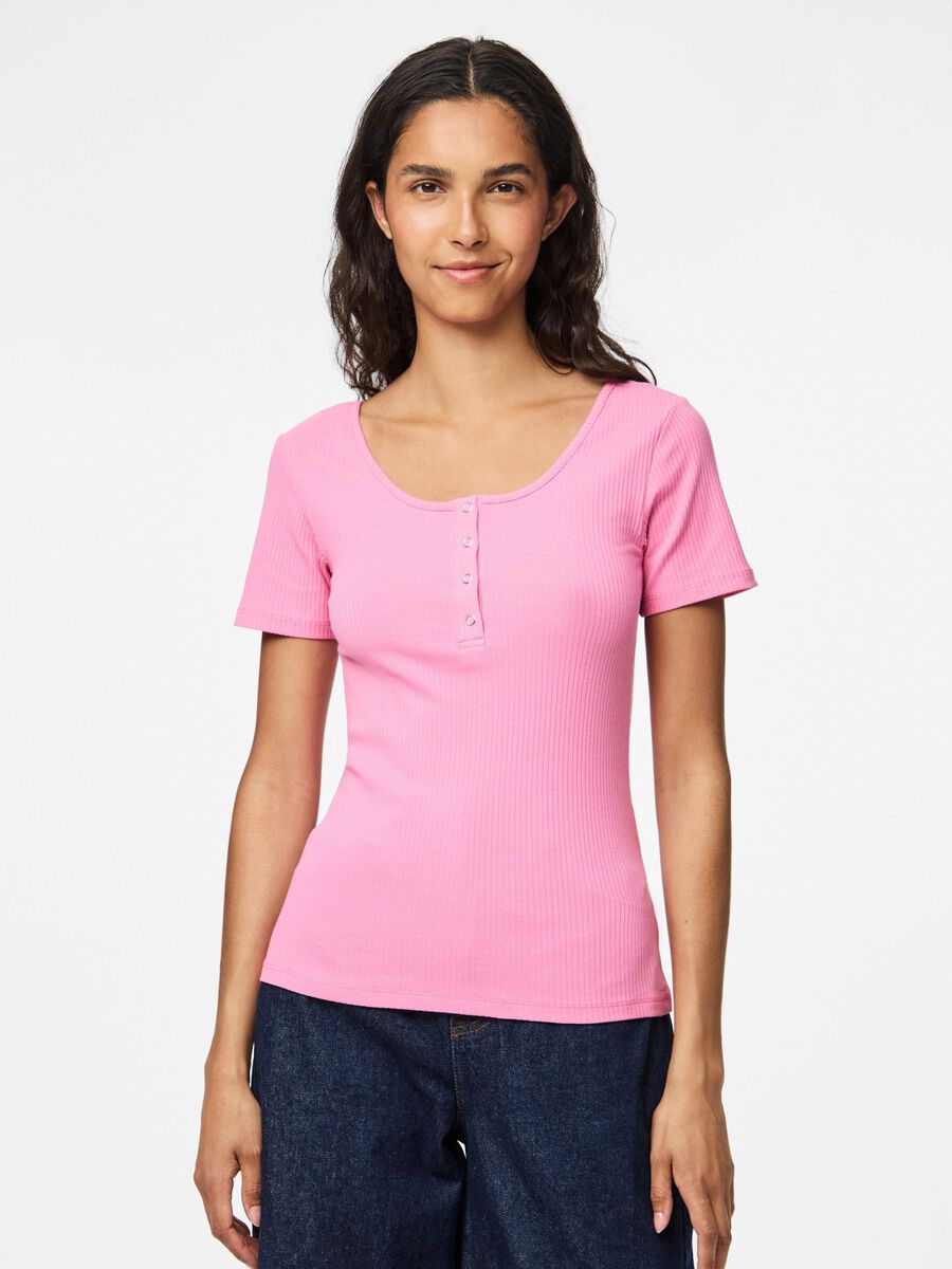 Pieces PCKITTE  SHORT SLEEVED TOP, Aurora Pink, highres - 17101439_AuroraPink_003.jpg