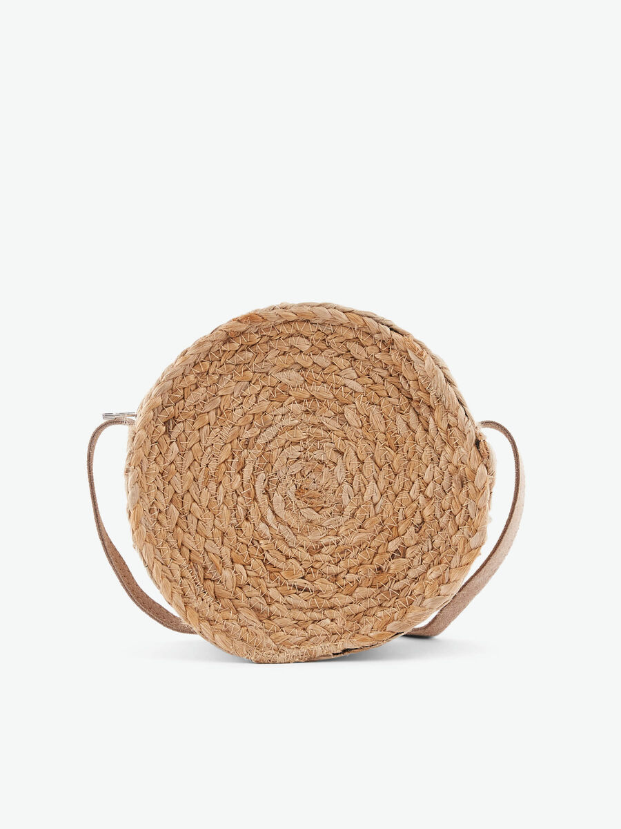 Round straw crossbody bag Pieces