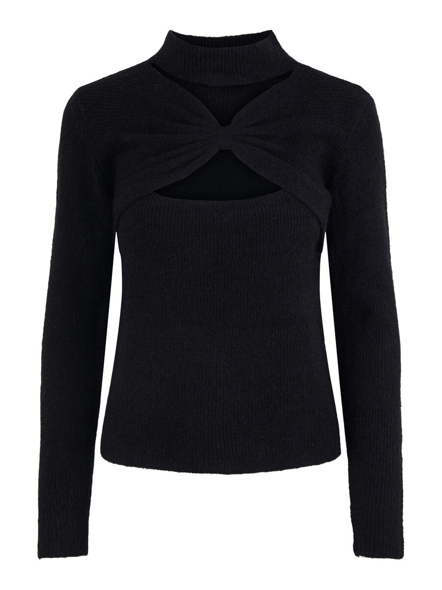 Pieces PCNAIA KNITTED PULLOVER, Black, highres - 17124950_Black_001.jpg