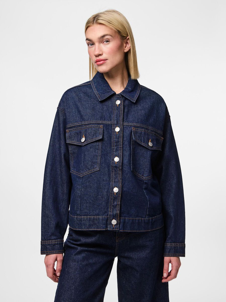 Pieces FARKKUTAKKI, Dark Blue Denim, highres - 17154493_DarkBlueDenim_1155457_003.jpg