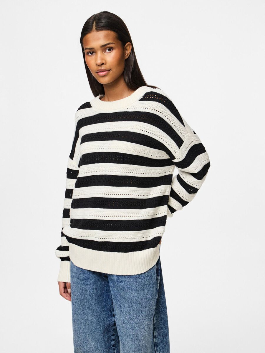Pieces PCFANNI STRIKKET PULLOVER, Cloud Dancer, highres - 17155033_CloudDancer_1158933_003.jpg