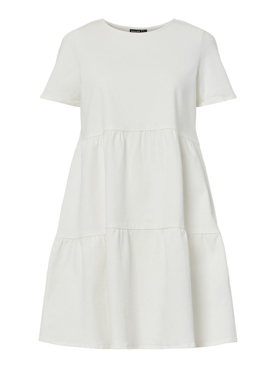 Pieces PCSALUME SHORT DRESS, Bright White, highres - 17158303_BrightWhite_001.jpg