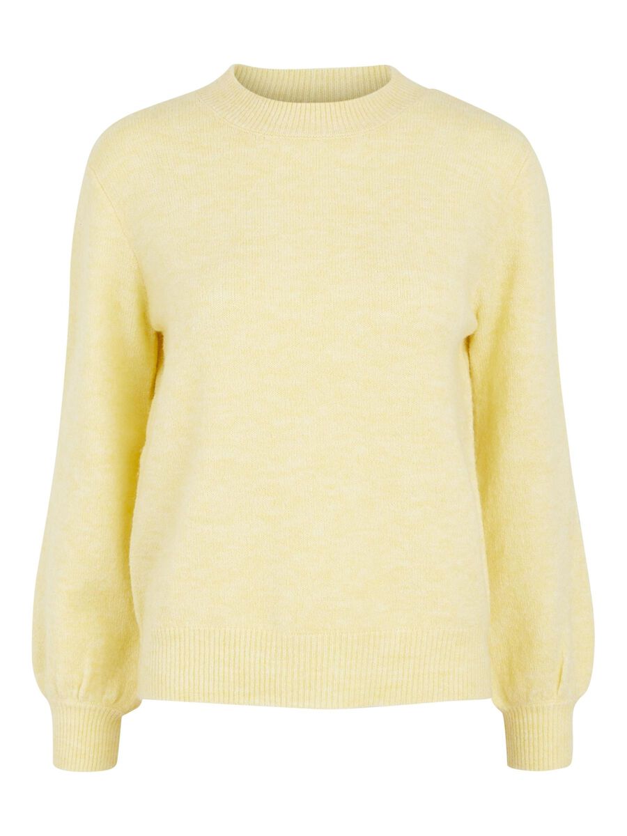 Carousel image - BALLONÄRMEL STRICKPULLOVER, Pale Banana | 1