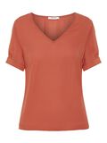 Pieces V-HALS BLOUSE, Redwood, highres - 17094962_Redwood_001.jpg