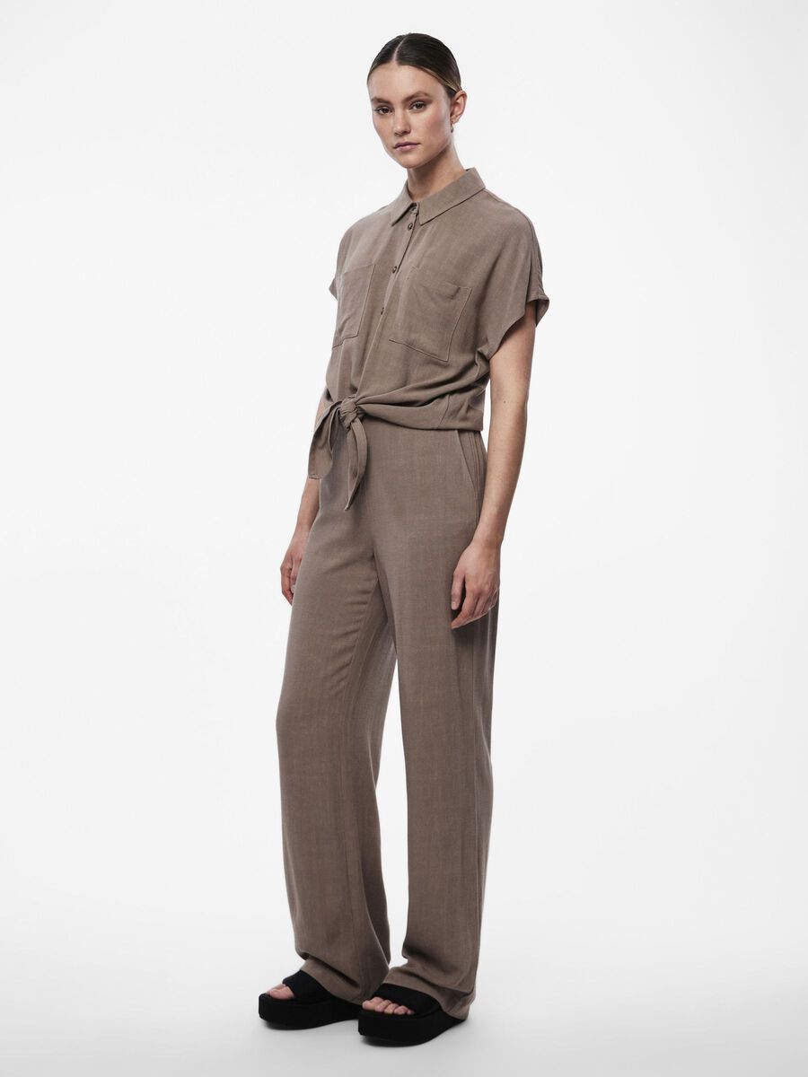 Pieces PCVINSTY  LINEN-BLEND TROUSERS, Fossil, highres - 17146434_Fossil_005.jpg