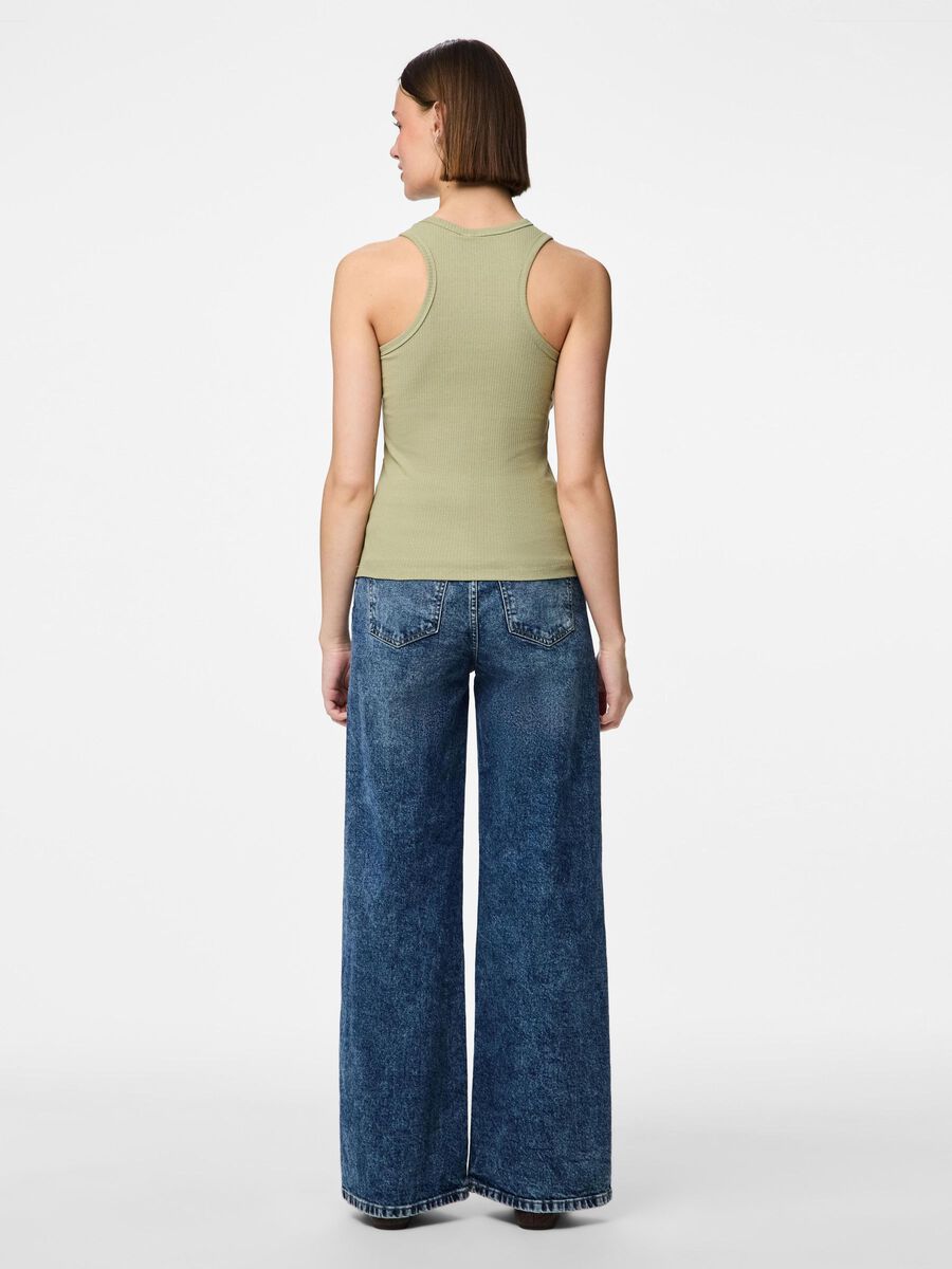Pieces PCRUKA RIBBED TANK TOP, Tea, highres - 17133673_Tea_004.jpg