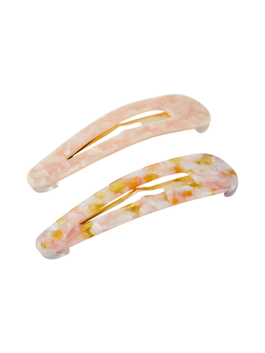 Pieces 2-PAK MARMOR-LOOK HÅRSPÆNDER, Gold Colour, highres - 17101241_GoldColour_736094_008.jpg