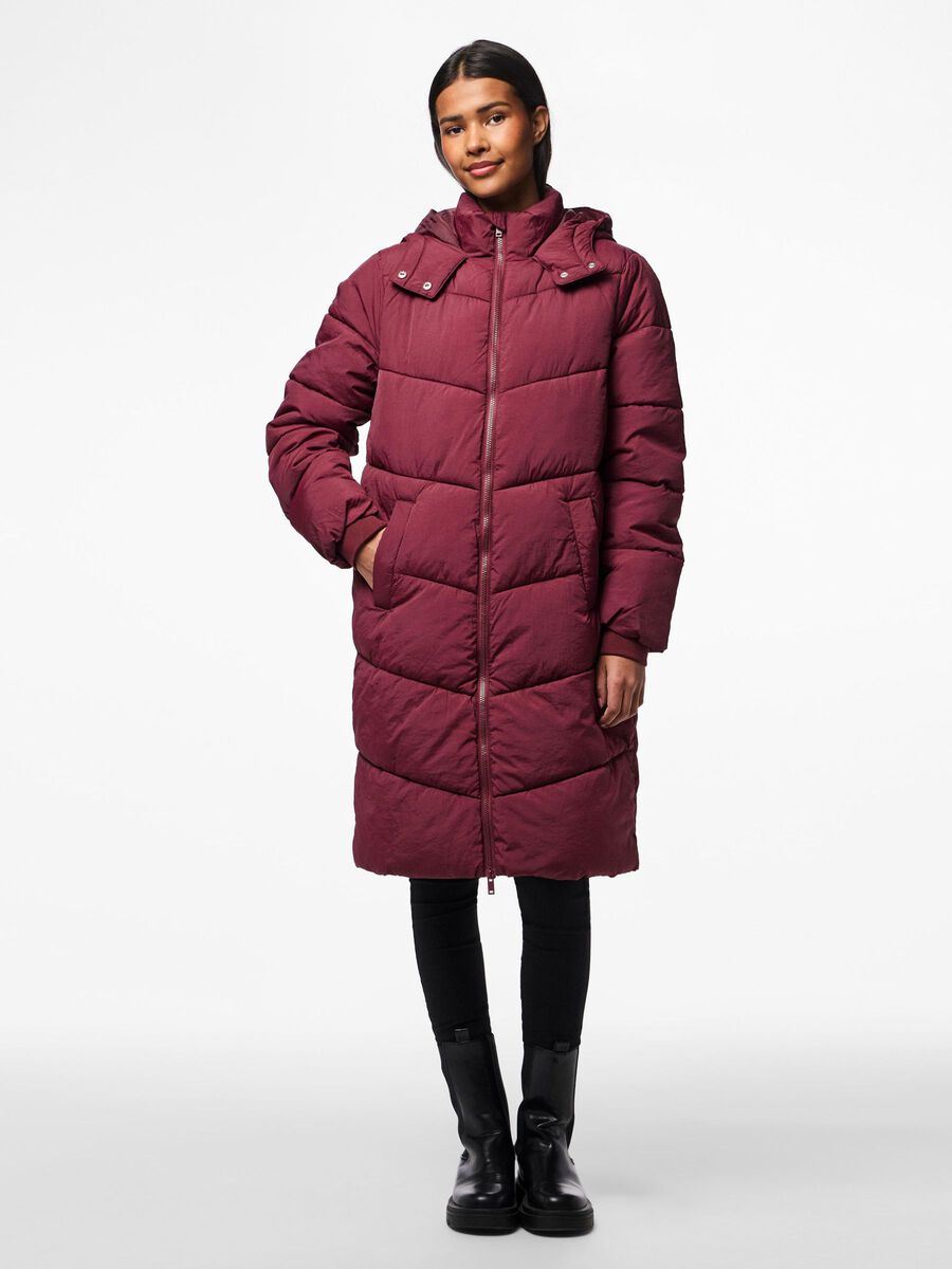 Pieces PCJAMILLA PUFFER JACKET, Tawny Port, highres - 17126619_TawnyPort_003.jpg