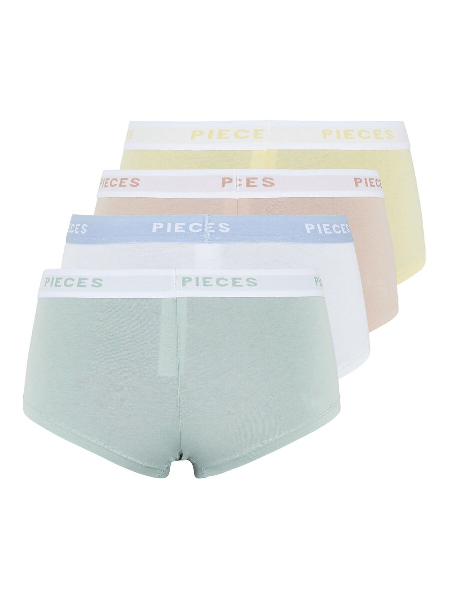 Pieces PCLOGO LADY 4-PACK BOXERSHORTS, Jadeite, highres - 17106857_Jadeite_800306_002.jpg