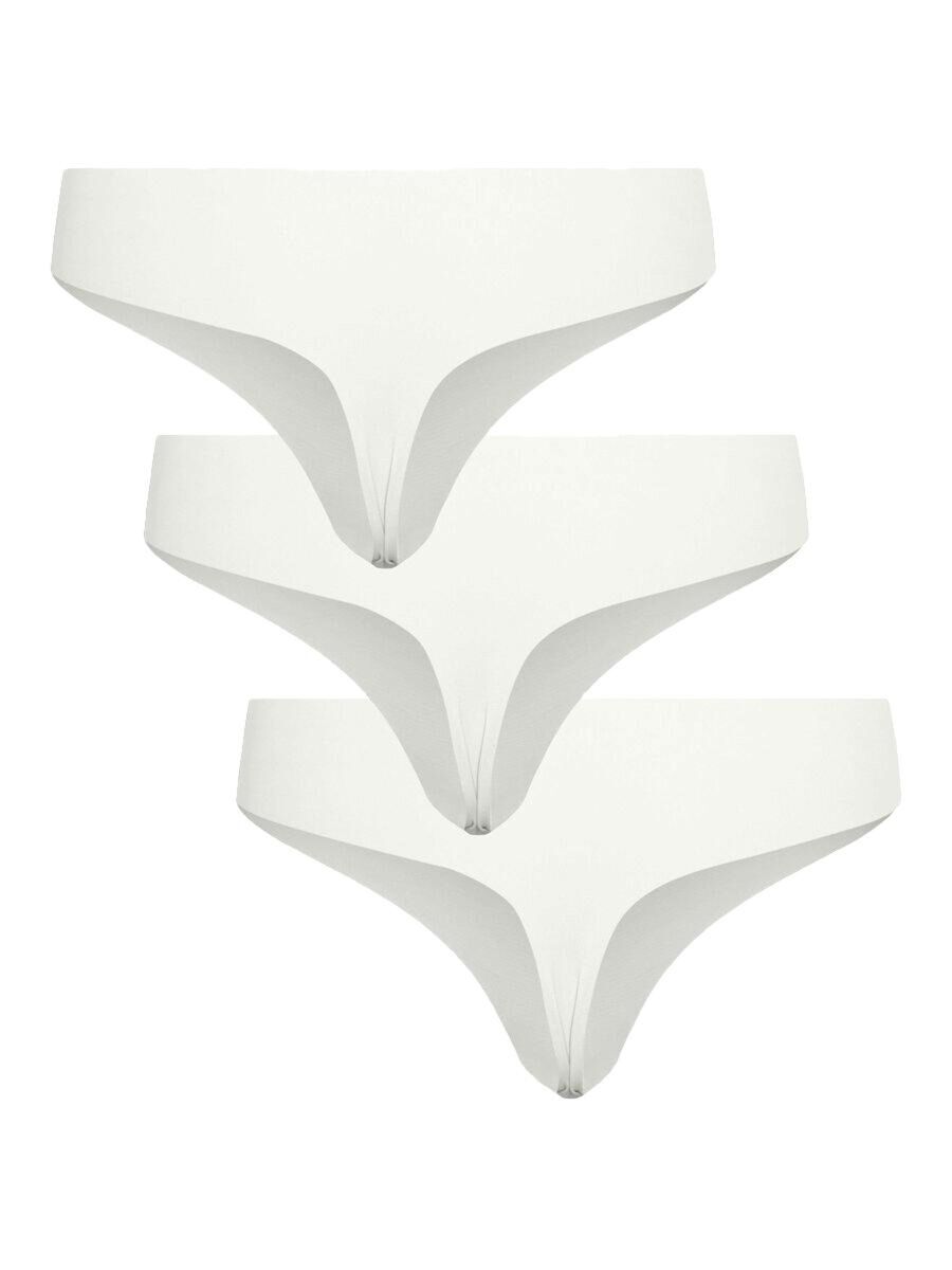 Carousel image - PCNAMEE 3-PACK THONGS, Bright White | 2