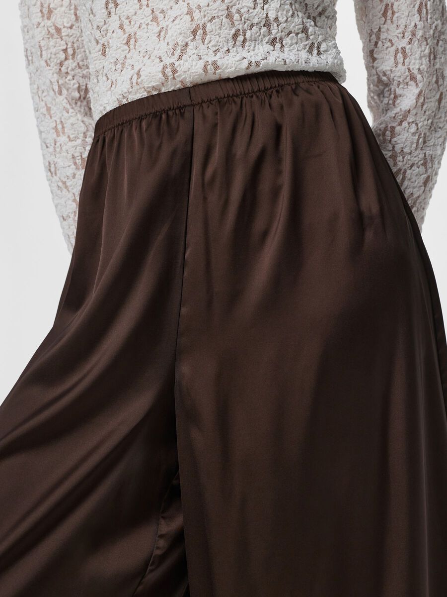 Carousel image - PCFESTA MW SATIN BALLOON TROUSERS, Hot Fudge | 7