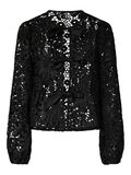 Product image thumbnail - PCNOVA LACE TIE BLOUSE, Black | 6