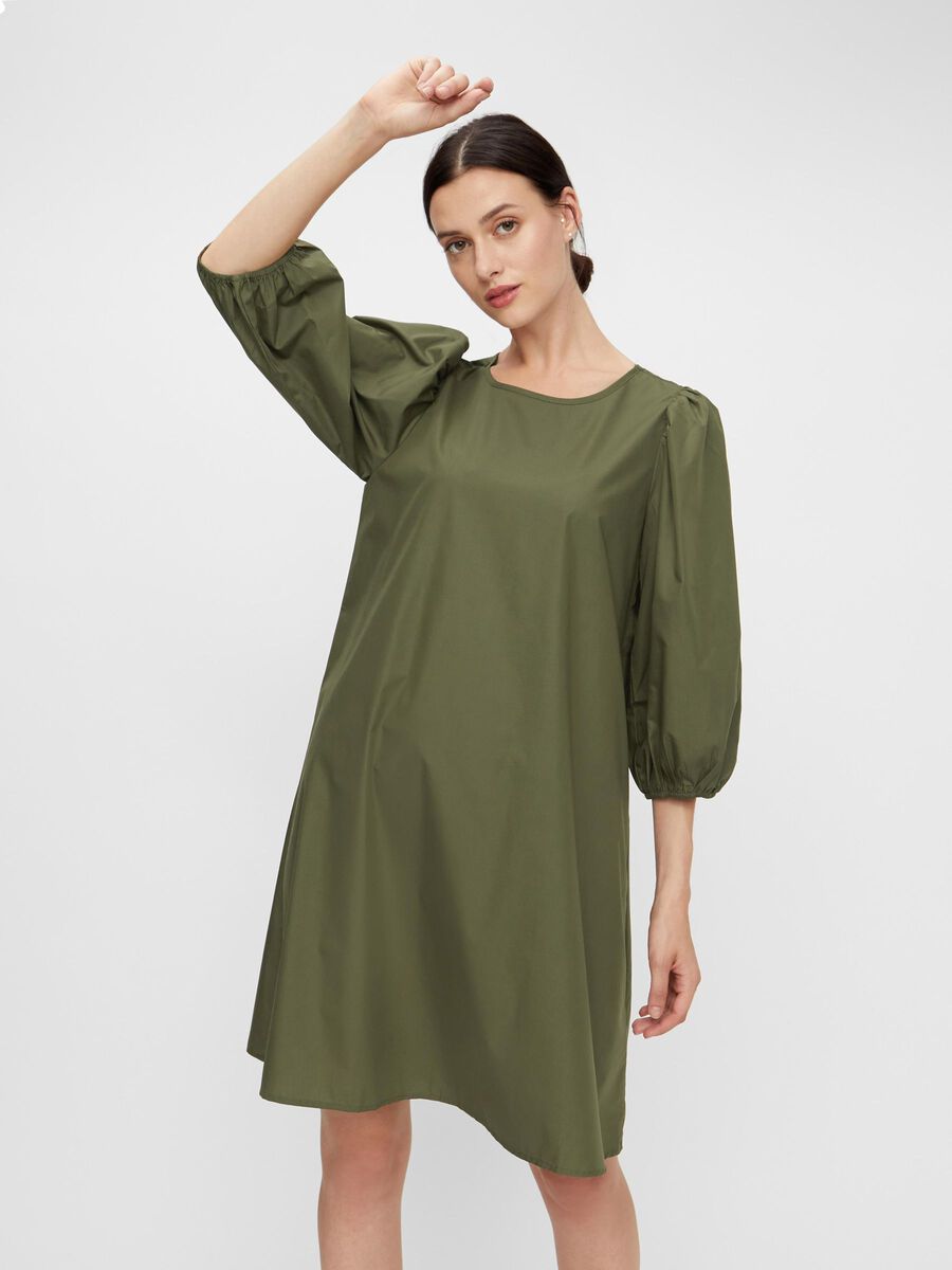 Pieces MANCHES BALLON MINI-ROBE, Deep Lichen Green, highres - 17113911_DeepLichenGreen_003.jpg