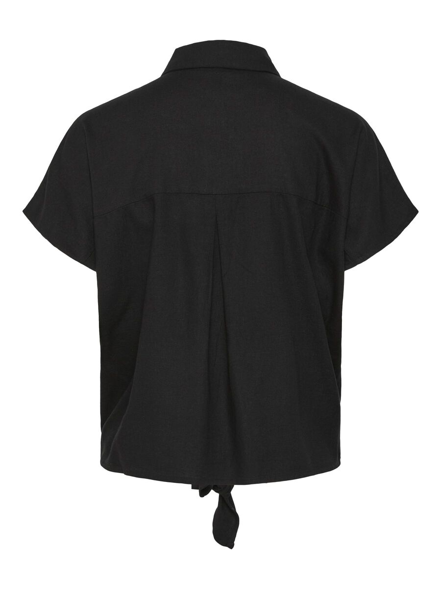 Pieces PCPIA SHORT SLEEVED SHIRT, Black, highres - 17154736_Black_002.jpg