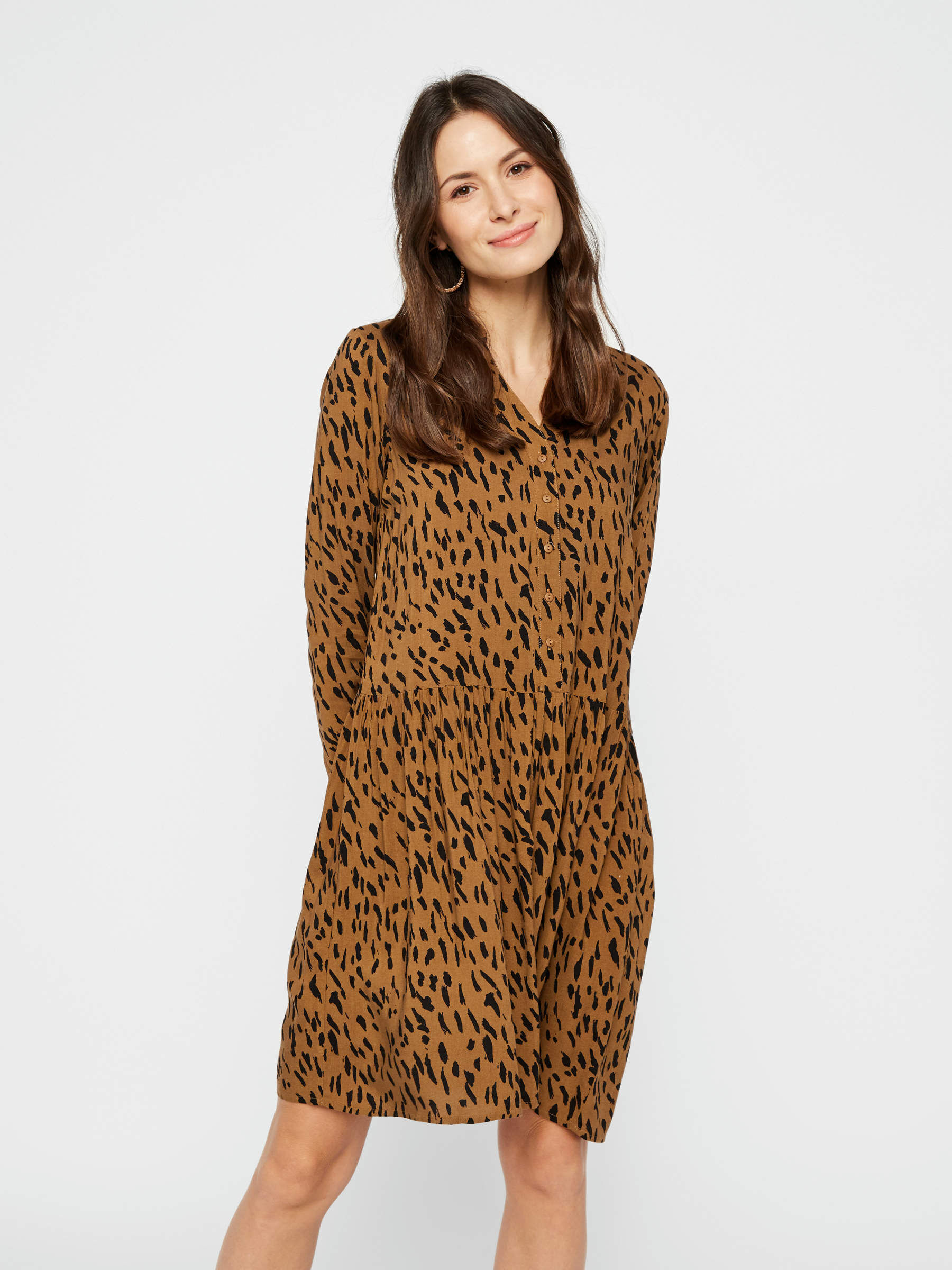 Button front knee length dress shop