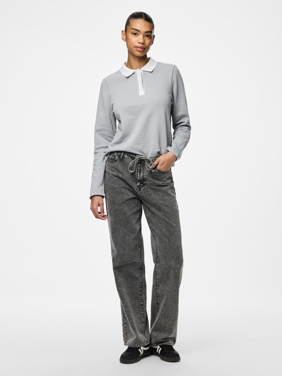 Pieces PCFANU MW TIE WIDE FIT JEANS, Medium Grey Denim, highres - 17160501_MediumGreyDenim_005.jpg