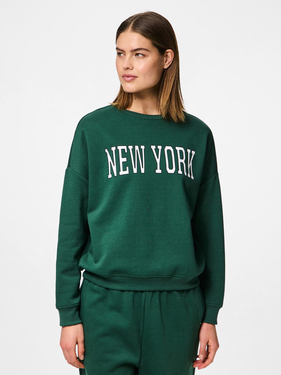 Pieces PCSASIE SWEATSHIRT, Hunter Green, highres - 17156647_HunterGreen_1220291_003.jpg