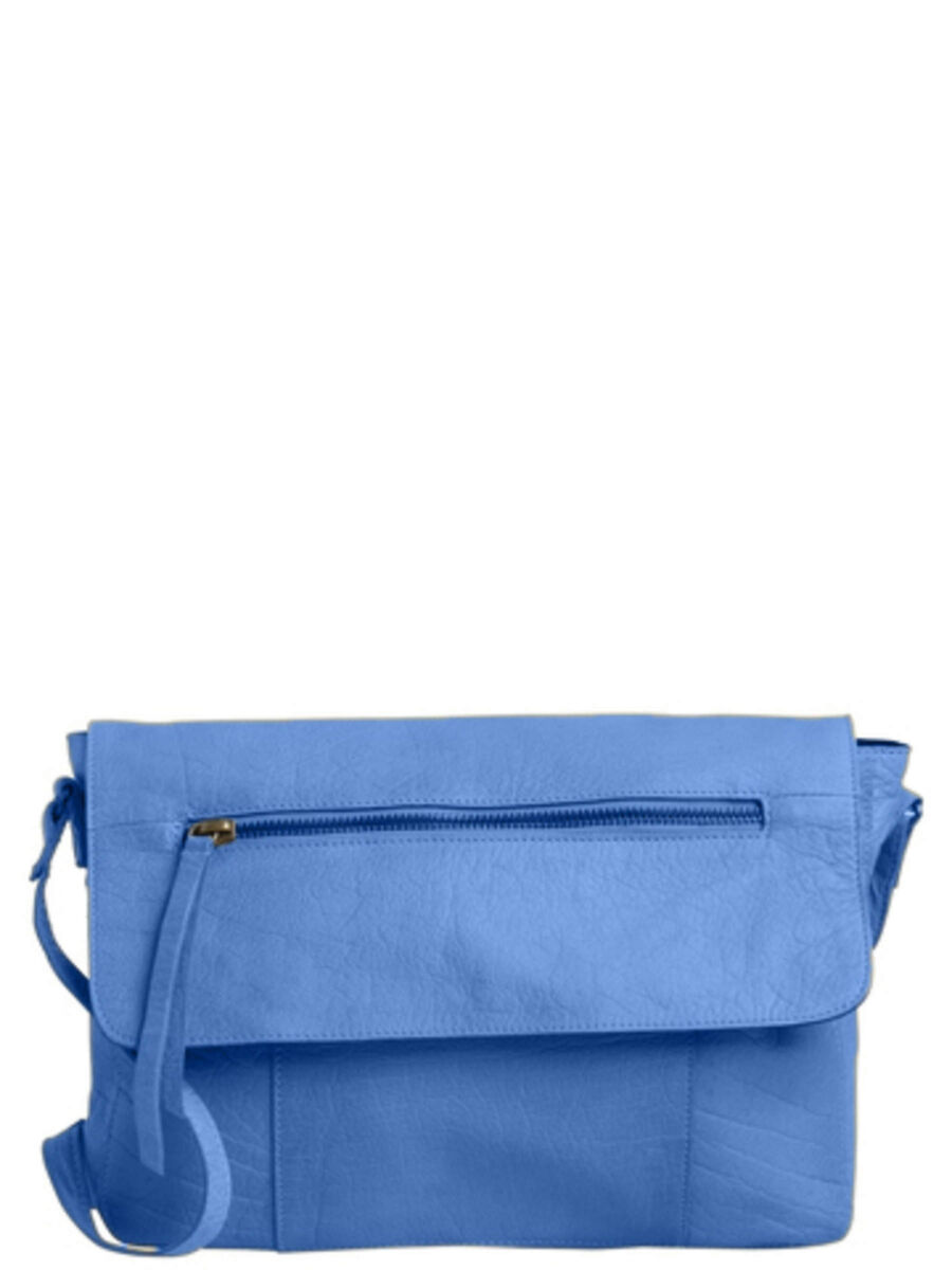 Pieces LEATHER CROSSBODY BAG, Regatta, highres - 17084042_Regatta_001.jpg