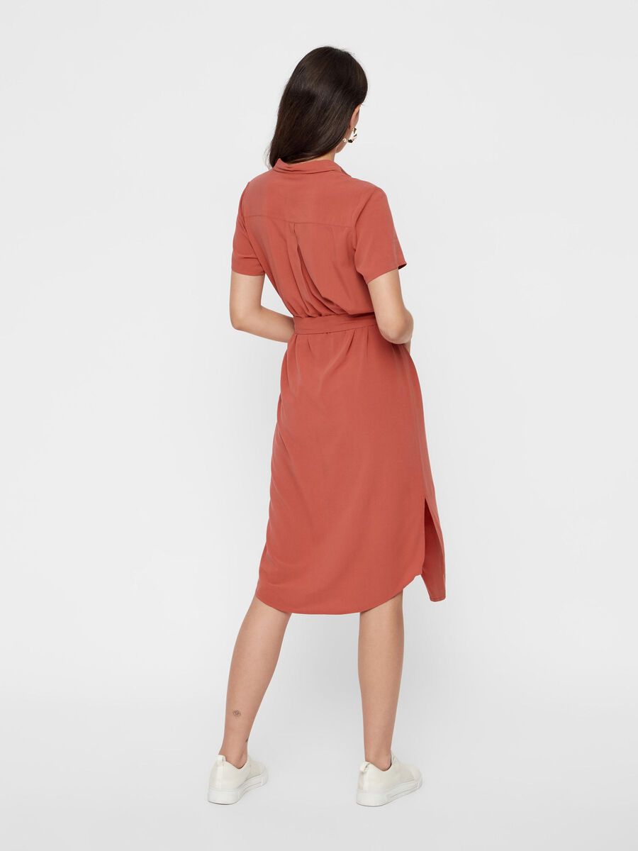 Pieces MIDI-LENGTH SHIRT DRESS, Redwood, highres - 17098767_Redwood_004.jpg