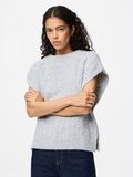Product image thumbnail - PCNOSIE PONCHO, Light Grey Melange | 1