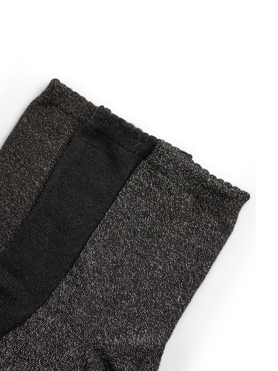 Pieces PCSEBBY 3-PACK GLITTER SOCKS, Black, highres - 17114641_Black_1144754_003.jpg