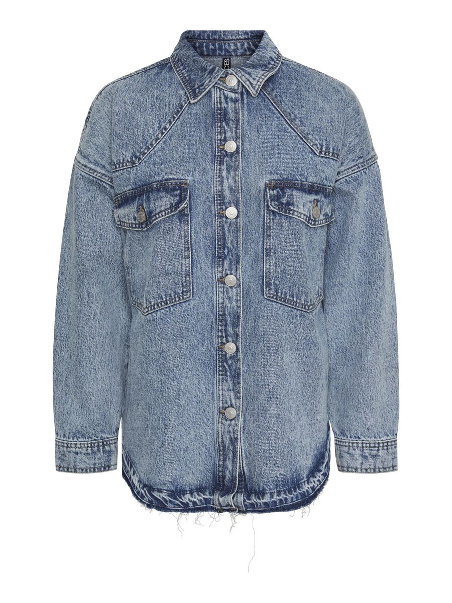 Pieces PCNORA CHEMISE EN JEAN, Medium Blue Denim, highres - 17149707_MediumBlueDenim_001.jpg