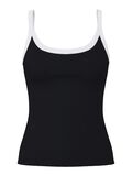 Product image thumbnail - PCMAY RIBBET STROPTOP, Black | 1
