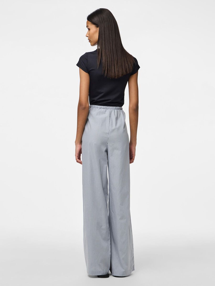 Pieces PCFELINE HW STRIBET BUKSER, Cashmere Blue, highres - 17158470_CashmereBlue_1208402_004.jpg