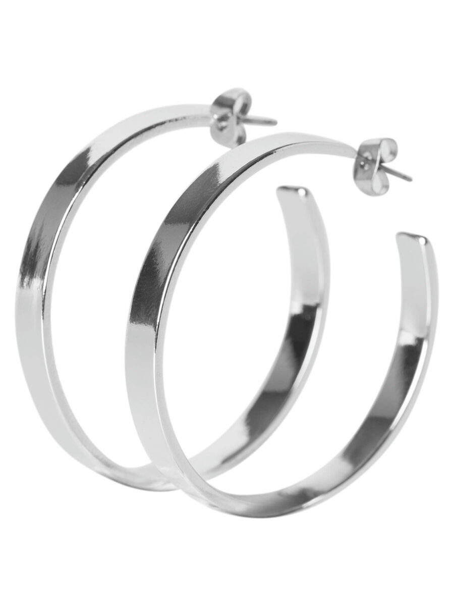 Pieces STORE HOOP ØRERINGER, Silver Colour, highres - 17094070_SilverColour_001.jpg