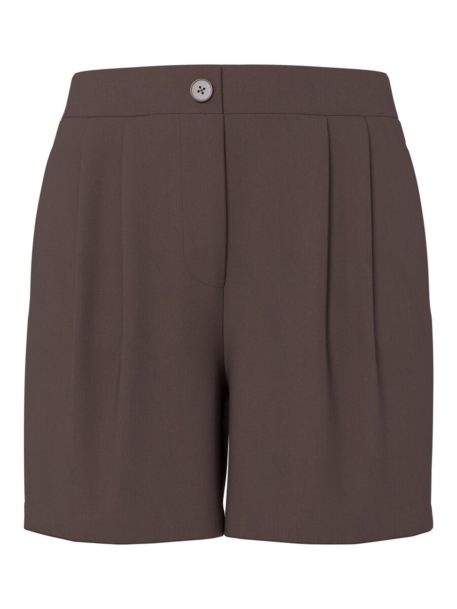 Product carousel image - PCBOSELLA HW PLEATED SHORTS, Hot Fudge | 1