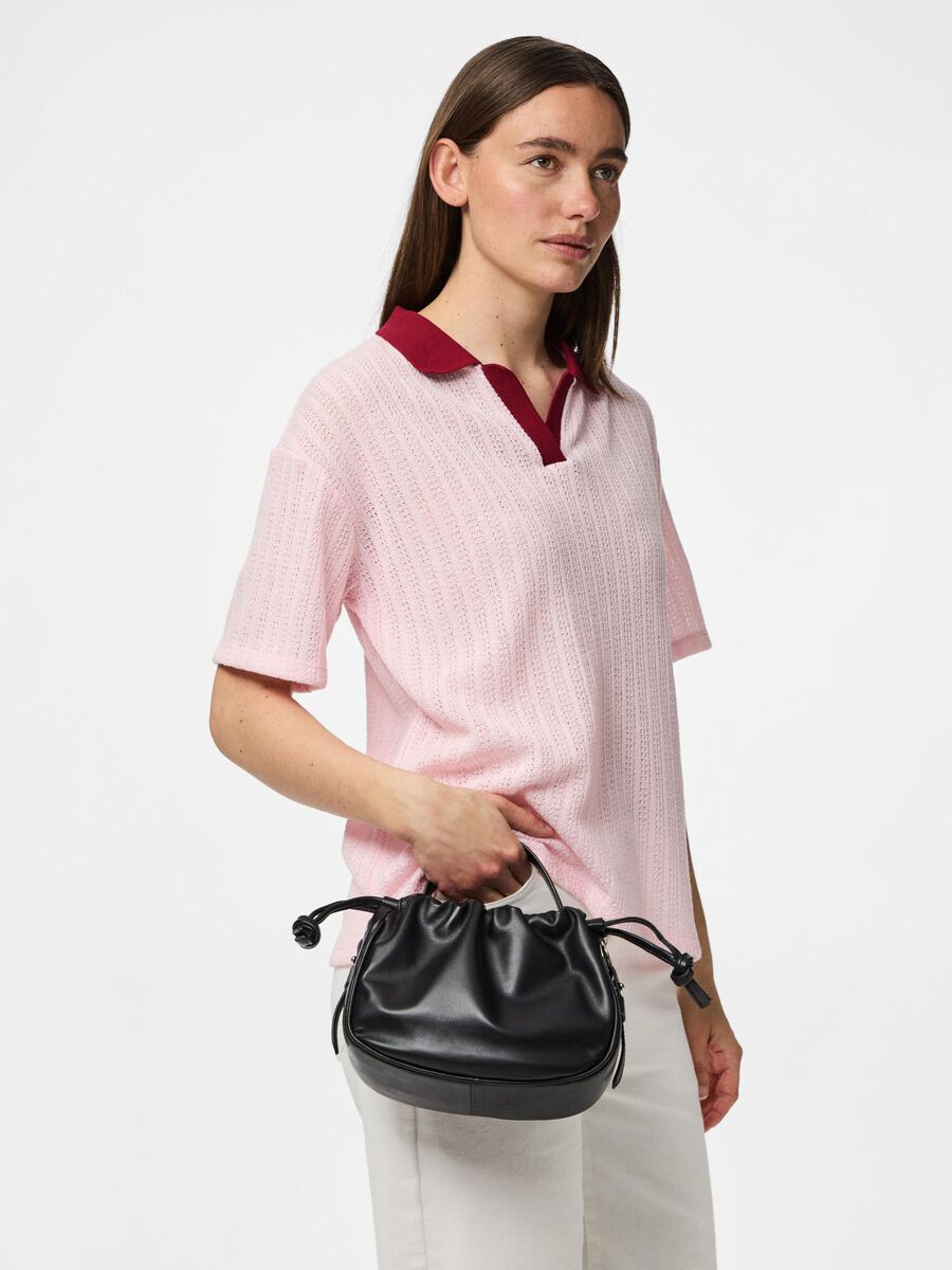 Pieces BALLOON LEATHER BAG, Black, highres - 17156970_Black_1176948_003.jpg