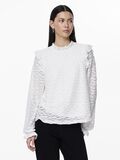Pieces PCJOLLINE LANGÆRMET BLUSE, Bright White, highres - 17150892_BrightWhite_003.jpg