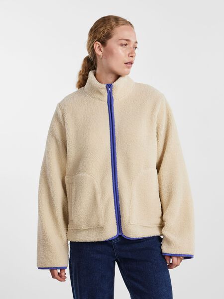 Pieces PCDUFLA TEDDY JACKET, Birch, highres - 17145892_Birch_1075208_003.jpg